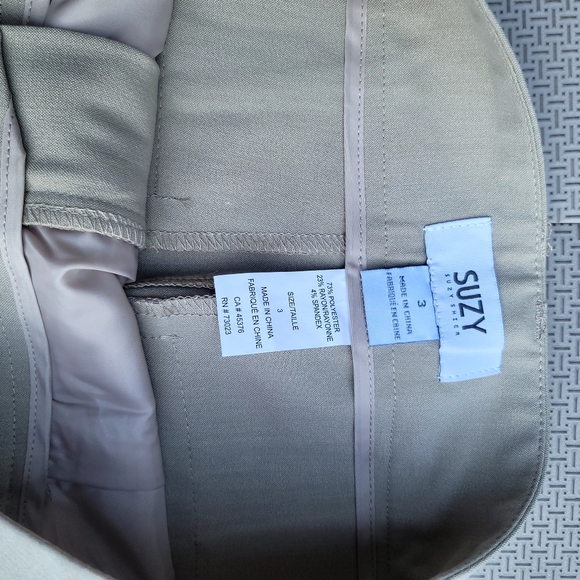 NWT Suzy Shier Classic Beige Women's Trousers Pants Size 3 - Picture 6 of 6